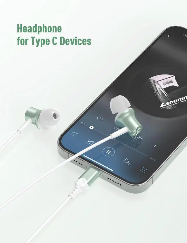 Alt view image 3 of 5 - iMangoo Wired USB C Headphones for Samsung Galaxy S25 S24