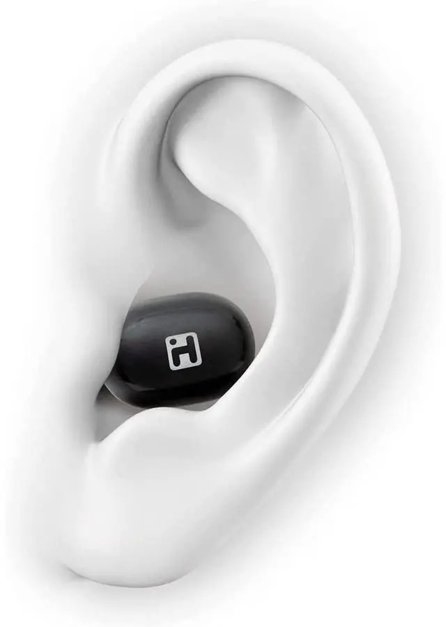 Alt view image 4 of 5 - iHome XT-45 True Wireless Earbuds with Rechargeable Travel Case, Bluetooth Earphones with Microphone and Touch Control, Black