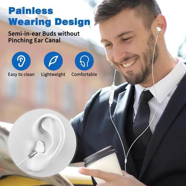 Alt view image 2 of 5 - Wired Headphones USB C for Apple iPhone 16 Pro Max 16e 15 iPad Corded Ear Buds