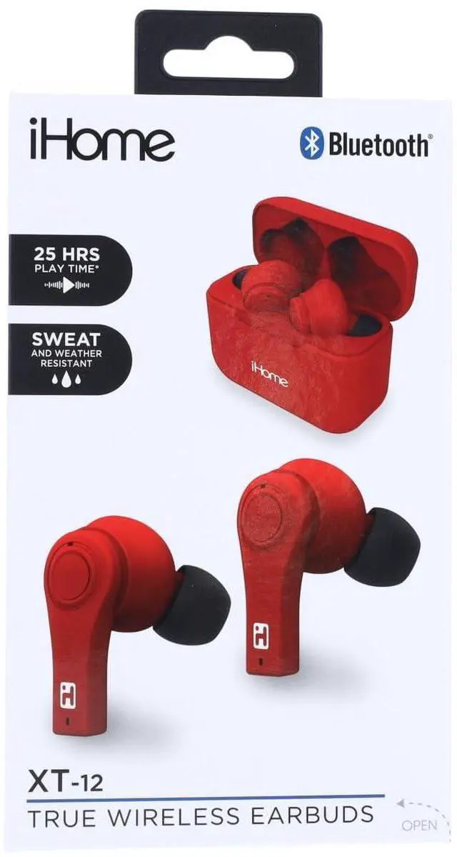 Alt view image 2 of 5 - IHOME HMAUBE214RD IHOME BT True Wireless Earbuds XT10, Black
