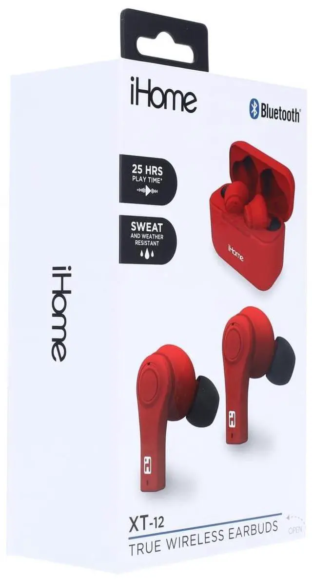 Alt view image 3 of 5 - IHOME HMAUBE214RD IHOME BT True Wireless Earbuds XT10, Black