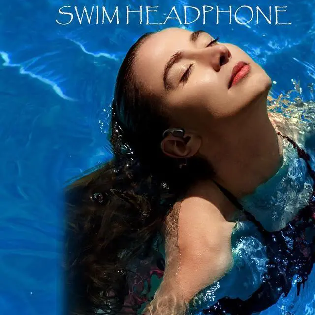 Alt view image 4 of 5 - IHAO Swimming Headphones True Bone Conduction Open Ear Headset MP3 Player Built-in 32G Memory IP68 Underwater Waterproof Stereo Bluetooth Earphone for Driving Bicycling Running Skiing-S10 Green