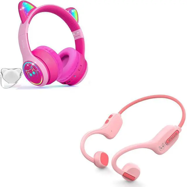 Main image of IFECCO Kids Bluetooth Headphones and Kids Open Ear Headphones