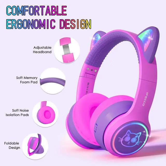 Alt view image 5 of 5 - IFECCO Wireless Kids Headphones and Kids Open Ear Headphones