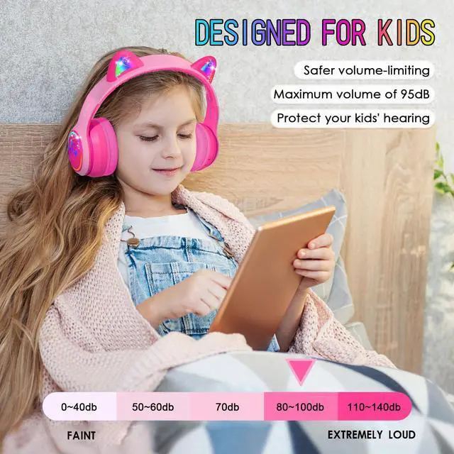 Alt view image 3 of 5 - IFECCO Kids Bluetooth Headphones and Kids Open Ear Headphones