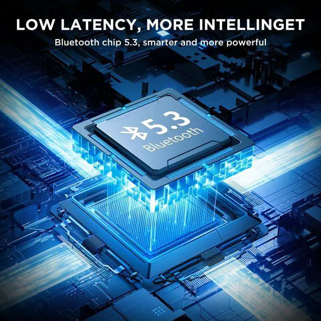 Alt view image 3 of 5 - HTC True Wireless Earbuds Plus Active Noise Cancellation, in Ear Headphone Bluetooth 5.3 with USB C Charging Case, 4 Mics ENC Clear Calls, Deep Bass Stereo Sound, IPX5 Waterproof for iOS and Android