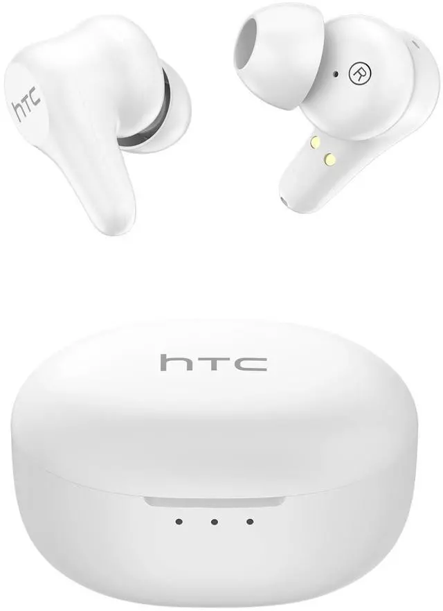Main image of HTC True Wireless Earbuds Plus Active Noise Cancellation, in Ear Headphone Bluetooth 5.3 with USB C Charging Case, 4 Mics ENC Clear Calls, Deep Bass Stereo Sound, IPX5 Waterproof for iOS and Android