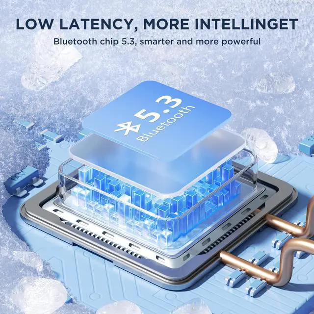 Alt view image 3 of 5 - HTC True Wireless Earbuds Plus Active Noise Cancellation, in Ear Headphone Bluetooth 5.3 with USB C Charging Case, 4 Mics ENC Clear Calls, Deep Bass Stereo Sound, IPX5 Waterproof for iOS and Android