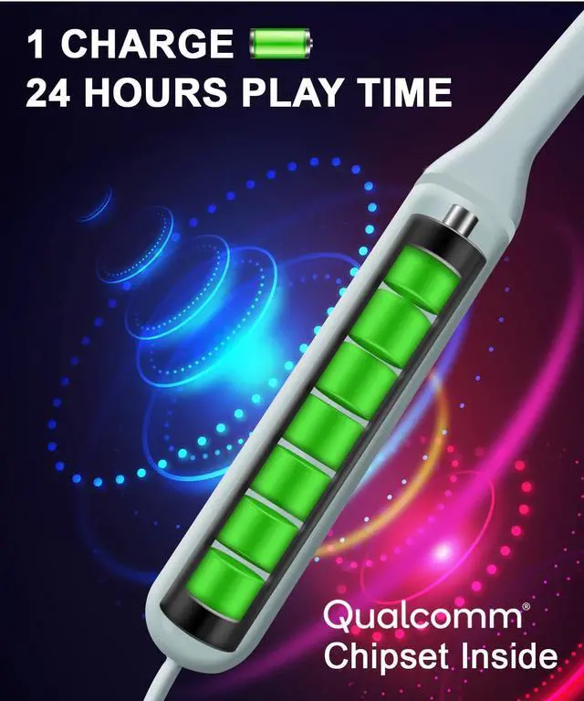 Alt view image 3 of 5 - HomeSpot Lightweight Wireless Neckband SleepBuds Side Sleeper Earpiece Superior Audio Quality 28-Hour Battery Life JY110-S2