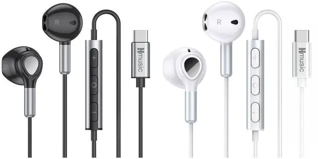 Main image of Hmusic USB C Headphones, USB Type C Earphones Magnetic, Wired Earbuds in-Ear Headset with Mic Volume Control Compatible with Samsung Galaxy S22 S21 S20 FE22/ Pixel 6 5 4 3XL/ Xiaomi 12/11