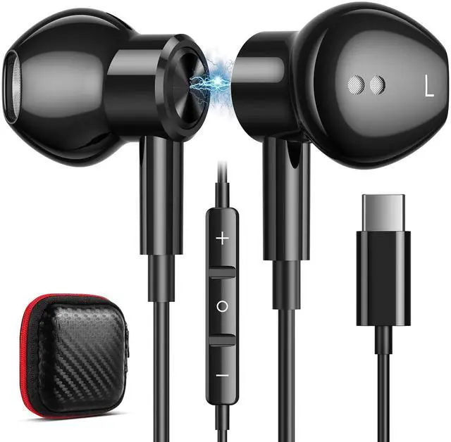 Main image of HGCXING Open Ear USB C Headphones Wired and USB C Earbuds Noice Cancelling Earphones