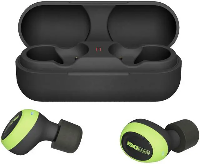 Main image of ISOtunes Free 2.0 OSHA Approved Earbuds: Wireless Bluetooth Hearing Protection Earbuds for Work, 25 dB Noise Reduction, 21-Hour Battery Life, Noise-Cancelling Mic (Free 2.0 - Safety Green)