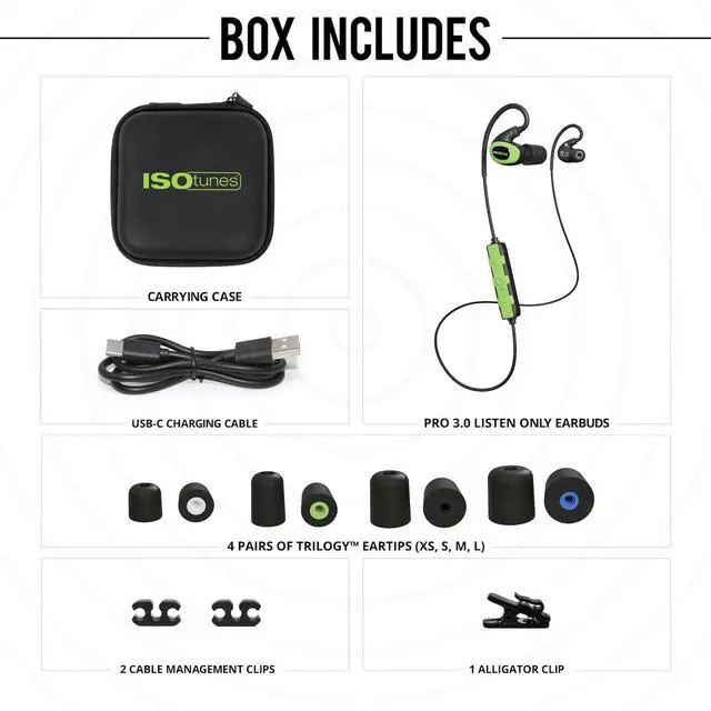 Alt view image 2 of 5 - ISOtunes PRO 3.0 Industrial Listen Only Earbuds: Bluetooth 5.4 Earplug Headphones with 27dB Noise Reduction Rating, 20 Hour Battery, 82 dB Volume Limit, OSHA Compliant Hearing Protection