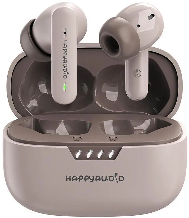 Main image of HAPPYAUDIO Bluetooth 5.4 Wireless Smart Touch Equipped Hybried ANC +ENC,6 mic Nose Cancellation Microphones HiFi Stereo Sound Suitable for Mobile Phones Watches laptops Tablets and Other Devices