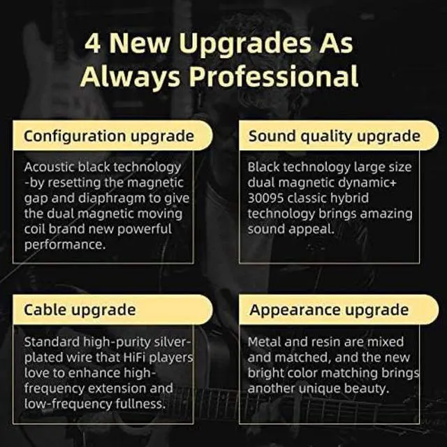 Alt view image 5 of 5 - KZ ZSN PRO X Wired Earbuds, in-Ear Monitor Headphones with Dual Driver-Clear Sound and Ergonomic Custom-Fit Earpieces (S/M/L),Gaming Earbuds,3.5mm Jack for Phones Computer Laptops (Black Without Mic)