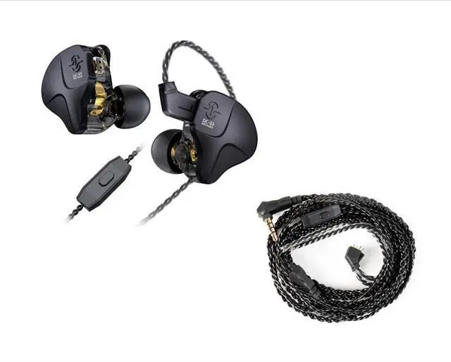 Main image of H HIFIHEAR 2 M Long IEM Cable with Mic and CCZ DC03 in Ear Monitor Headphones IEM Earphones Wired Earbuds with Microphone