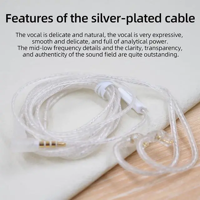 Alt view image 2 of 5 - KBEAR ST10 0.75mm 2Pin IEM Cable and CCA CRA Wired Earbuds