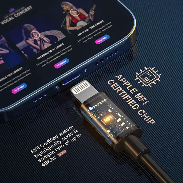 Alt view image 2 of 5 - Lightning Headphones for iPhone 13 14 12 Pro Max MFi Certified Lightning Earbuds with Mic Noise Isolation Stereo Bass in-Ear Headphones Lightning Connector Wired Earphones for iPhone 11 XR SE