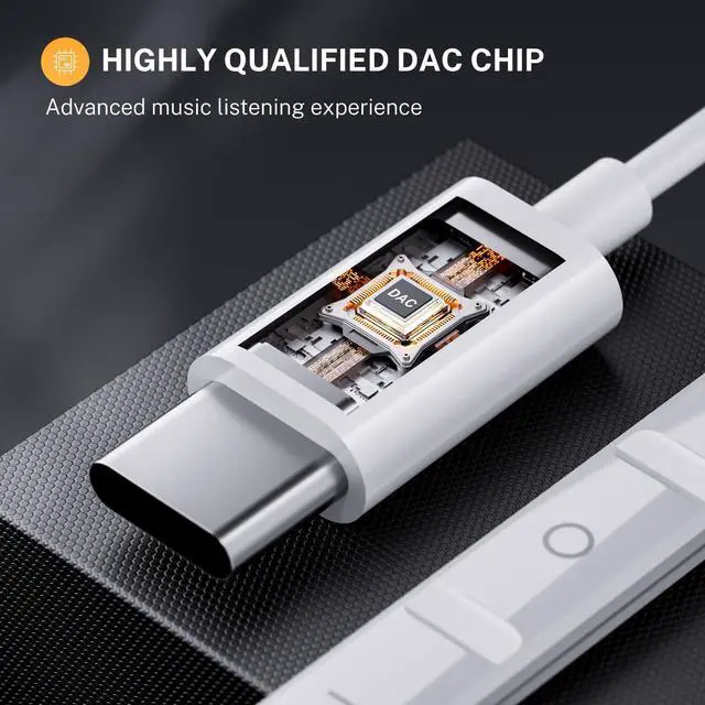 Alt view image 3 of 5 - USB C Wired Headphone for Samsung Galaxy S24/S23/S22 Ultra Type C Earbuds for iPhone 15/15 Pro/ 15 Pro Max Headphones with Microphone