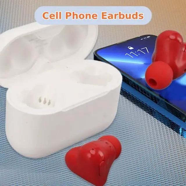 Alt view image 3 of 5 - Heart Shaped Earbuds, Noise CancellingEarphones, HiFi Stereo, Long Battery Life, Wide Compatibility