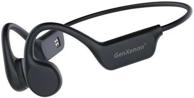 Main image of GenXenon Wireless Bone Conduction Headphones with Bluetooth 5.3, Open Ear Design, & IPX8 Waterproof Rating. Built-in Mic & 32G MP3 Player for Running, Swimming, and Workout Sessions. (Black-21)