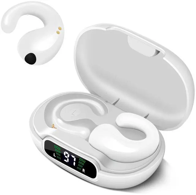 Main image of Yubeaahn Wireless Earbuds,Bluetooth 5.3 Open Ear Headphones,Clip On Bluetooth Earbuds,Wireless Headset with Digital Display Charging Case,Earring Sports Earphones,for Running Workout Driving