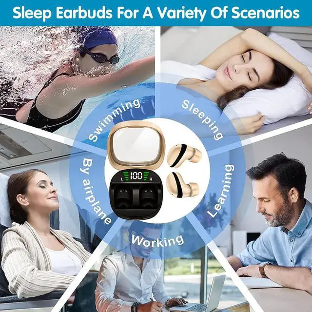 Alt view image 5 of 5 - Sleeping Earbuds for Side Sleepers,Mini Invisible Wireless Bluetooth 5.3 Ear Buds, (Skin, S)