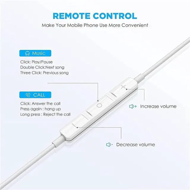 Alt view image 2 of 5 - 2 Packs USB C Headphones for iPhone 16/15 Pro Max Plus Type C Earbuds Wired Earphones with Mic & Remote Control Noise Cancelling for iPhone 16/15 pro, iPad Pro, Galaxy S23/S22/S21/S20/Ultra Note 10/20