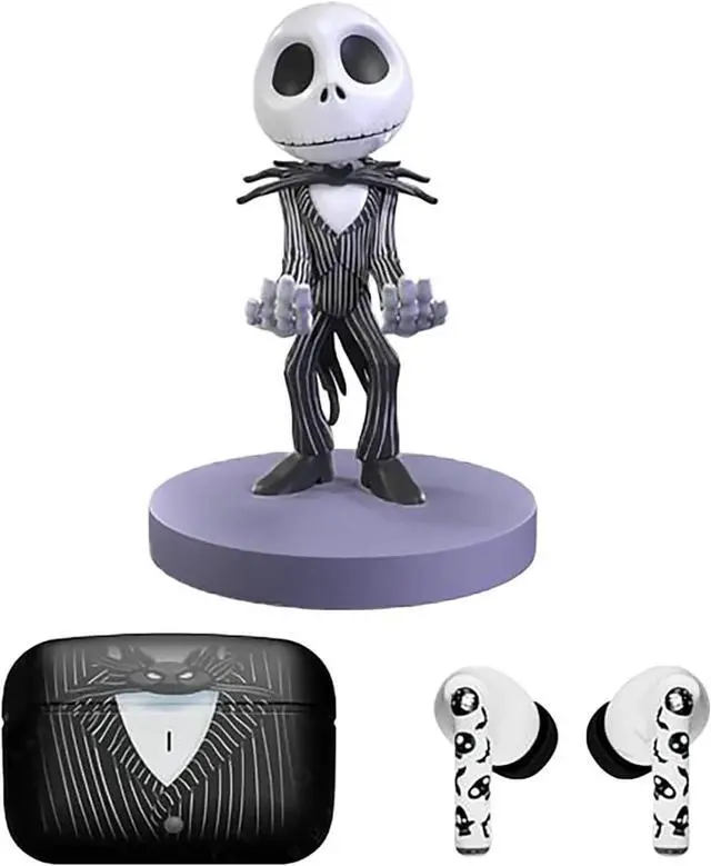 Main image of Exquisite Gaming: Buds Pro & Holdems Bundle - Jack Skellington - Wireless Bluetooth Earbuds & Case, Character Device Holder/Figure, Disney TNBC Set