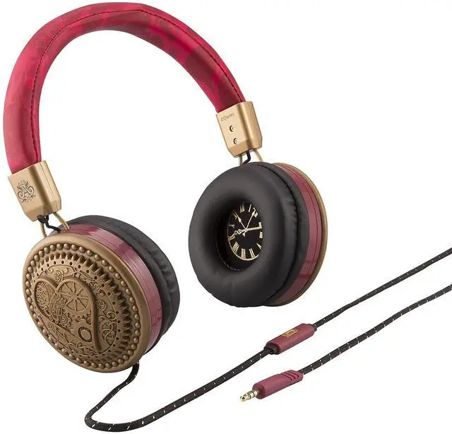 Alt view image 3 of 5 - Alice Through The Looking Glass Headphones for Kids, Wired Stereo Headphones for School, Home, or Travel, Designed for Fans of Disney Gifts and Merchandise, Multicolor (AL-M48LG.FX)