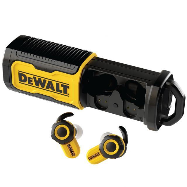 Alt view image 4 of 5 - DEWALT Heavy Duty Bluetooth Jobsite Pro X2 ANC True Wireless Earbuds, Active Noise Cancelling Work Earbuds, Turn Dial Controls, 10Hr Runtime (40+ w/Case), 4 EQ Modes, IP54