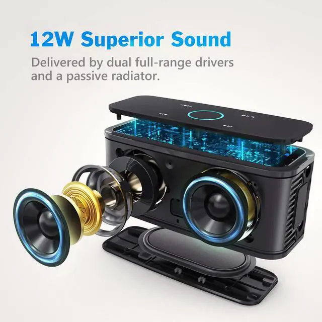 Alt view image 2 of 5 - DOSS Open Ear Headphones Bundle SoundBox Touch Portable Speaker