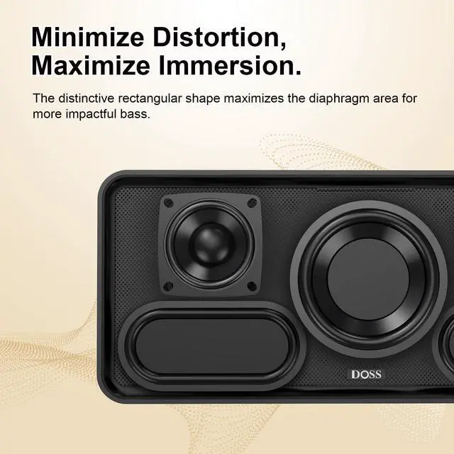 Alt view image 3 of 5 - DOSS Open Ear Headphones Bundle SoundBox XL Bluetooth Speaker