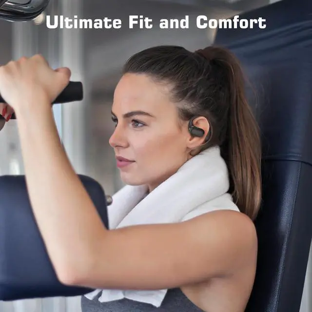 Alt view image 2 of 5 - Open Ear Wireless Headphones- Open Ear Earbuds with 20hrs Playtime, Wireless Charging Case,Headset with HiFi Sound Quality, Lightweight Earphones for Running Sports Gaming Phone Laptop