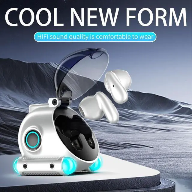 Alt view image 2 of 5 - Wireless Earbuds,Bluetooth 5.4 Headphones Bass Stereo Earbuds with Noise Canceling Microphone Headphones, 48 Hours Touch Playback, Wireless Charging Case, for iPhone Samsung Android