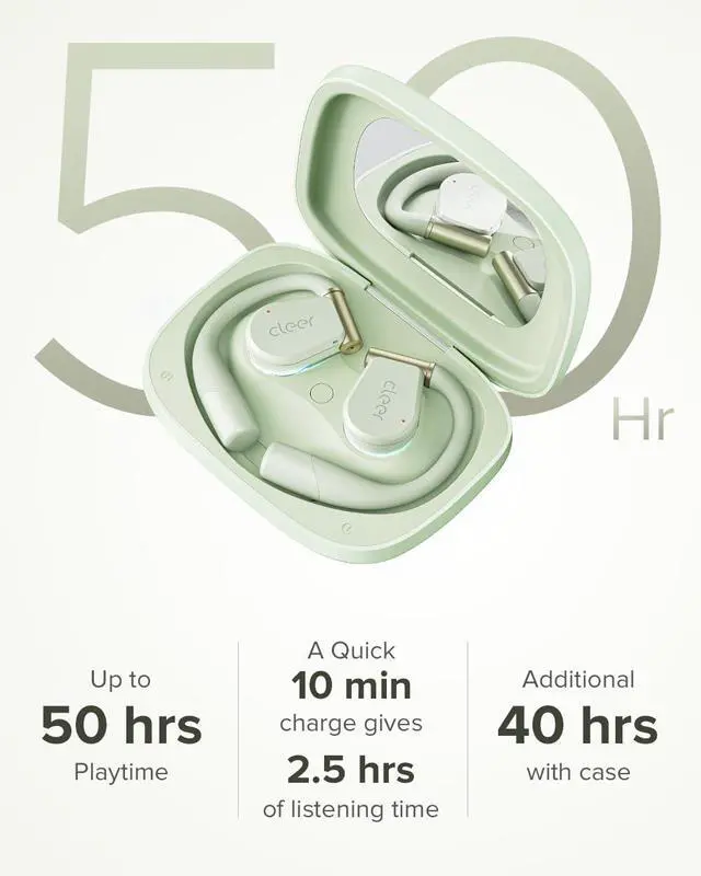 Alt view image 5 of 5 - Cleer ARC 3 Open Ear Earbuds, Snapdragon Sound True Wireless Earbuds, 50Hr Battery, Bluetooth 5.4, IPX 7 Scene Wireless Bluetooth Speaker