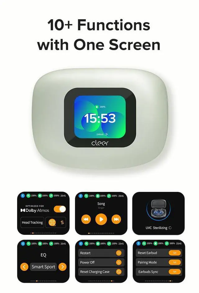 Alt view image 3 of 5 - Cleer ARC 3 Open Ear Earbuds, Snapdragon Sound True Wireless Earbuds, 50Hr Battery, Bluetooth 5.4, IPX 7 Scene Wireless Bluetooth Speaker