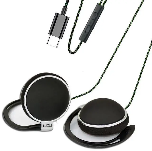 Main image of Clip-on USB-C Earphones with Mic & Controller, C-type Earphones with Subwoofer Stereo, Compatible with iPad & Android Smartphones