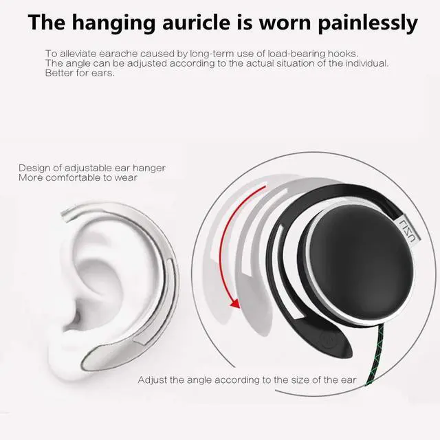 Alt view image 5 of 5 - Clip-on USB-C Earphones with Mic & Controller, C-type Earphones with Subwoofer Stereo, Compatible with iPad & Android Smartphones
