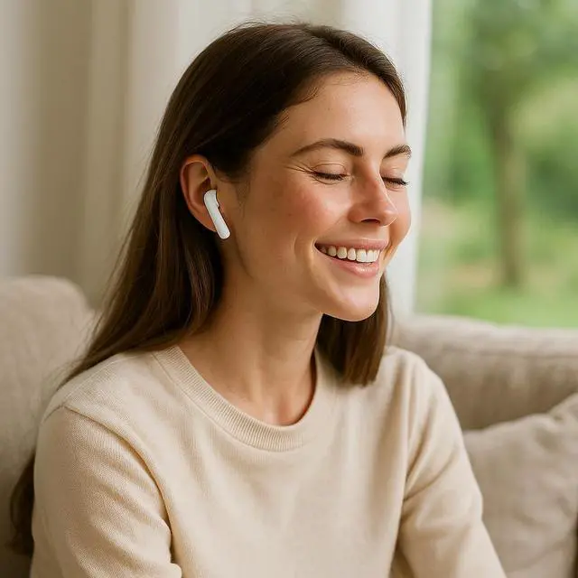 Alt view image 2 of 5 - Bluetooth 5.4 Wireless Earbuds, HiFi Stereo Deep Bass, Touch Control, Noise Cancelling, Type-C Fast Charging, IPX5 Waterproof Earphones for iPhone Android