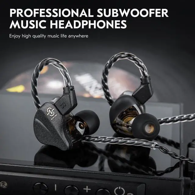 Alt view image 5 of 5 - ccz BC04 PRO Mic Wired Earbuds & ST16 Plus Silver-Plated Detachable IEM Cable