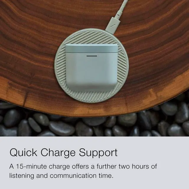 Alt view image 5 of 5 - Bowers & Wilkins Pi5 S2 True Wireless Earbuds - Active Noise Cancellation, Qualcomm aptX Technology, Bluetooth, Crystal-Clear Calls, Wireless & 15-Minute Quick Charging, Sage Green