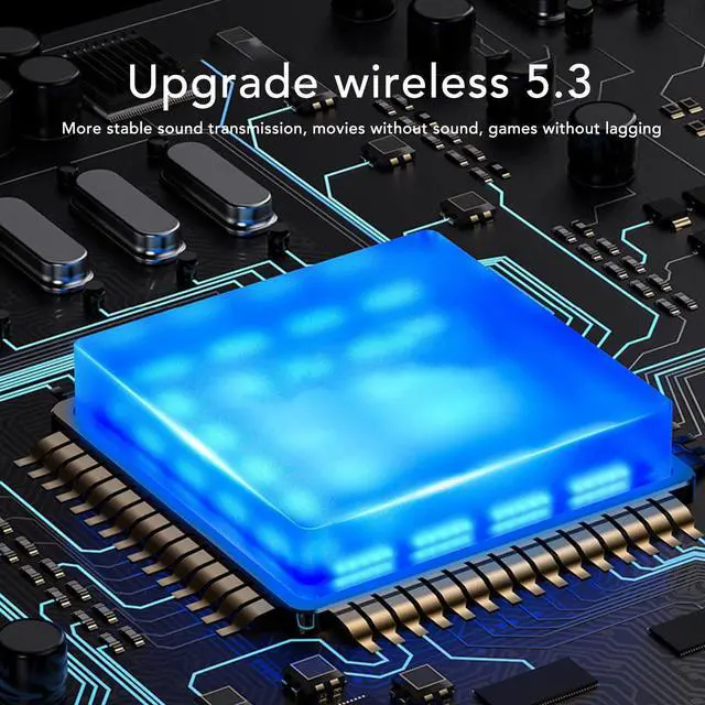 Alt view image 3 of 5 - Bewinner Heart Shaped Cordless Earbud, Bluetooth 5.3 HiFi Stereo Earphones, Noise Canceling Headphones with Charging Case for Gym Office School