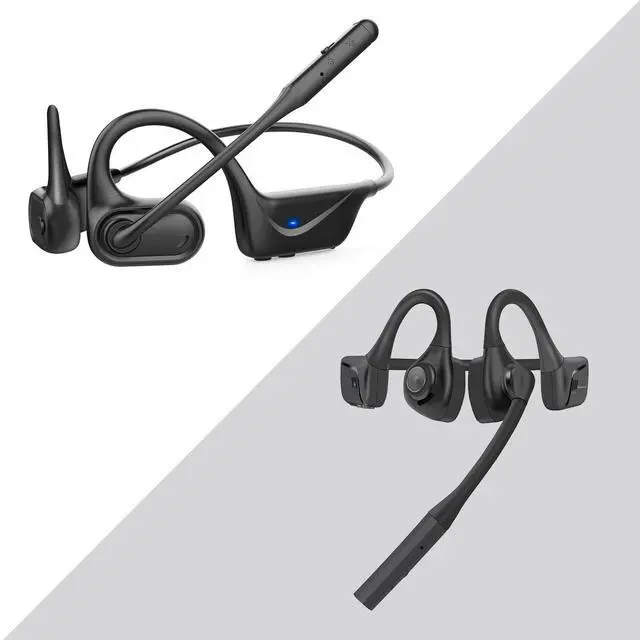 Main image of BANIGIPA Bluetooth 5.4 Headset with Microphone, Open Ear Headphones w/Mic, Wireless Earphones Noise Cancelling for HD Calling, Mute Button, Light & Comfortable Headset for Working Office Meeting