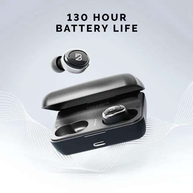 Alt view image 4 of 5 - Back Bay Audio Duet 50 Pro  Sweatproof Wireless Bluetooth Earbuds, 130 Hour Long Battery Life for iPhone, Android, Mini Charging Case, TWS Headphones with Microphone, Gift for Runners