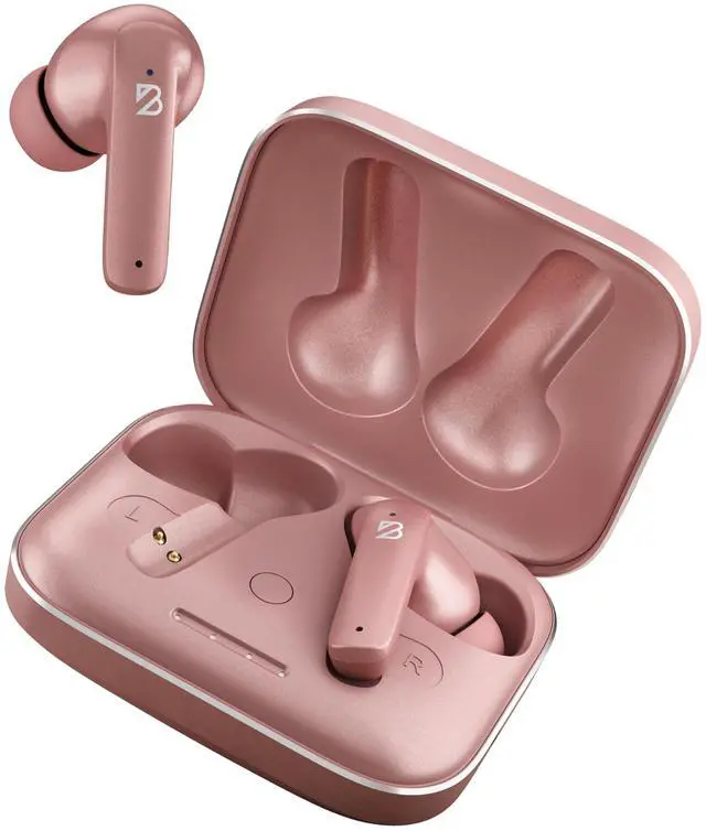 Main image of Back Bay Audio Slim 20 - Wireless Bluetooth Earbuds with Charging Case, Touch Controls, 1-Year Warranty (Rosey)