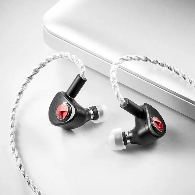 Alt view image 2 of 5 - AZLA Horizon 2 Wired Earbuds  in Ear Monitor Earphones  Wired Headphones IEM HiFi  Gaming Earbuds, Detachable Cable for Musicians, Singers, on Stage, Studio (Red)