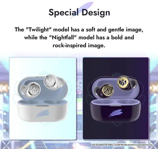 Alt view image 4 of 5 - AVIOT The Idolm@Ster Shiny Colors TE-D01v-IST, Officially Licensed (Exclusive Edition) Special Package, Design, Japanese Special Voice, Noise Canceling Earbuds (Twilight Model)