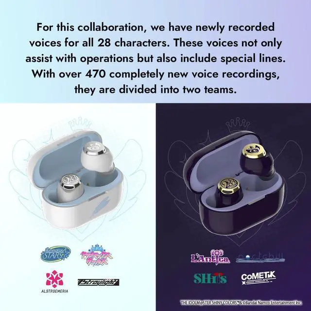 Alt view image 3 of 5 - AVIOT The Idolm@Ster Shiny Colors TE-D01v-IST, Officially Licensed (Exclusive Edition) Special Package, Design, Japanese Special Voice, Noise Canceling Earbuds (Twilight Model)