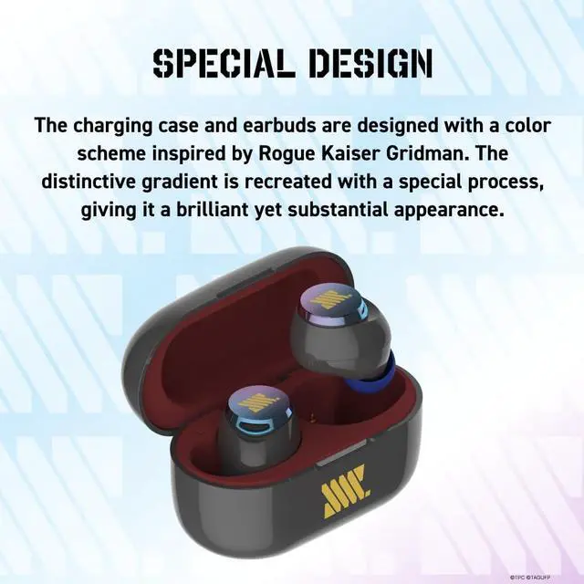 Alt view image 3 of 5 - AVIOT GRIDMAN Universe Wireless Earbuds TE-V1R-GMT, Officially Licensed (Exclusive Edition) Special Package, Design, Japanese Special Voice, Noise Canceling Earbuds